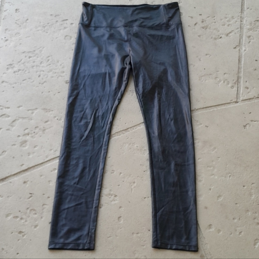 Black Faux Leather Pants Leggings Large